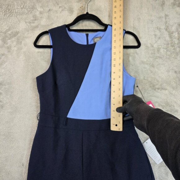 Vince Camuto Jumpsuit Womens 8P Navy Colorblock Wide Leg Sleeveless VC9P0095 - Picture 7 of 16